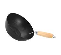 Gatuida Nonstick Frying Pan Small Iron Wok for Induction Hob Easy to Handle Heat Insulated 20cm Mini Cookware Accessory