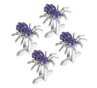 Gatuida Novelty Spider Cufflinks French Cuff Links for Men 2 Pairs Rhinestone Alloy with Secure Fit and Sturdy Grip, for Wedding and Creative Industry Occasions