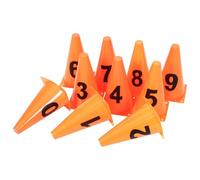 Gatuida Numbered Cones for Sports Football Party Decor Featuring Sturdy Plastic Football Colored Cones with Easy Carrying and Storage for Soccer Practice at Games and Events