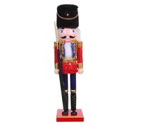 Gatuida Nutcracker Figurine: Wooden Christmas Sequins Nutcracker Decorations DIY Glitter Soldier Puppet Figures Xmas Table Fireplace Shelf Centerpiece Decorations 38cm