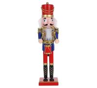 Gatuida Nutcracker Figurine: Wooden Christmas Sequins Nutcracker Decorations DIY Glitter Soldier Puppet Figures Xmas Table Fireplace Shelf Centerpiece Decorations 38cm