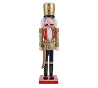 Gatuida Nutcracker Figurine: Wooden Christmas Sequins Nutcracker Decorations DIY Glitter Soldier Puppet Figures Xmas Table Fireplace Shelf Centerpiece Decorations 38cm