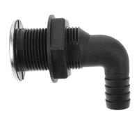 Gatuida Nylon Kayak Drain Port with Elbow Thru-hull Tube for Hull Drainage and Waste Discharge Easy Installation Replacement Part for Vessels and Kayak Track Mount