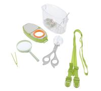 Gatuida Outdoor Insect Catching Kit with Magnifying Observation Box Tweezers Teasing Stick Insect Clip Feeding Pad Exploration for Nature Learning and Bug Collecting Activities