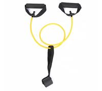 Gatuida Outdoor Yellow Latex Resistance Bands with Comfortable Handle, Sturdy and Stretchy Exercise Equipment for Gym and Outdoors, for Pilates, Strength Training and Fitness Workouts