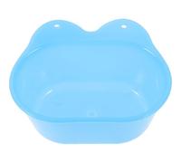 Gatuida Oval Blue Avian Bath Tub for Parrots and Budgerigars Hanging Bird Shower Bath Tub with Cage Attachment