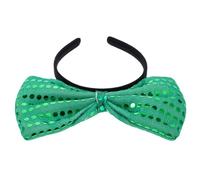 Gatuida Oversized Green Sequin Bow Hairband for Women Fabric Headband Sparkly Girl Hair Hoop Chic Party Accessory