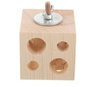 Gatuida Parrot Cage Attachment Bird Puzzle Foraging Chewing Coordination Developing Wooden 2.95x2.12x2.12in Bird Cage Accessory for Parrot