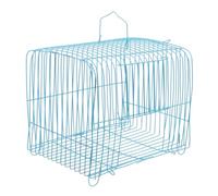 Gatuida Parrot Carrying Cage Wire Bird Travel Carrier Medium Metal Frame Portable Outdoor Pet Bird Cage for Parakeets and Budgies with Blue Half-round Design