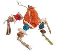 Gatuida Parrot Serve Sponge to Loofah Natural Chewing Toy Made for of as Practical Attract Attention Decoration Bird Birds Bird’s and Home Birdcage Play and Foraging