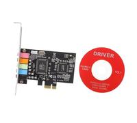 Gatuida Pcie to 5.1 Internal Sound Card with Low Profile Bracket, 5 Interfaces Digital Audio Card for Home Cinema and Gaming Pcs Random Color