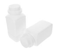 Gatuida PE Material Square Sample Storage Bottles 1L Wide Mouth Set of 2 Laboratory Chemical Reagent Containers Secure Cap