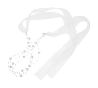 Gatuida Pearl Headband Elegant Multi-layer Necklace Wedding Hair Accessory Bridal Headpiece Lace Ribbon for Wedding Guest and Holiday Pearl Jewelry