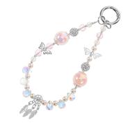 Gatuida Phone Charm Strap: Butterfly Crystal Beaded Lanyard - Mobile Phone Pendant Lanyard For Keys And Purse - Cute Key Chain Accessories For Wallet