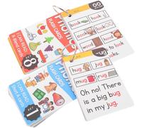 Gatuida Phonics English Spelling Cards for Learning with Illustrated Flashcards and Metal Rings Random Cover Educational Early Learning Supplies
