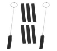 Gatuida Piano Tuning Tool Set Repair Tool with 2 Tuning Forks and 4 Long Damper Strips, Rubber and Metal Material, Delicate Shape, Fashionable Style, Not Easy to Deform, Suitable