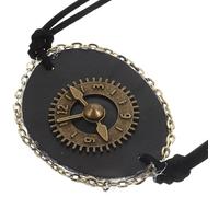 Gatuida Pirate Cosplay Eye Patch with Vintage Gear Design Adult Single Eye Cover Party Accessory for Halloween and Costume Use Random Color