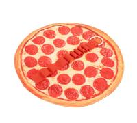 Gatuida Pizza Canvas Pencil Case Roll Up, Large Capacity Pencil Pouch with Pizza Print for Students and Artists, Portable Brush Pen Storage Bag for School and Travel