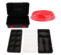 Gatuida Plastic Gyro Storage Case With Gyro Battle Plate Sponge Liner Battling Top Organizer For Travel Keeping Your Collection Neatly Organized 8.65x4.72x4.32in