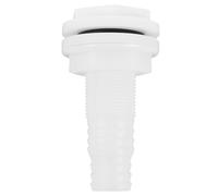 Gatuida Plastic Thru Hull Connector Fitting White Straight Bilge Pump Drain Vent Hose for Interior Diameter Hose Boat Yacht RV Truck