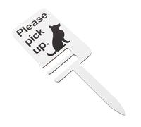 Gatuida Please Pick Up After Your Dog Sign Wooden No Pooping Dog Notice with Stake Humorous Garden Decoration for Pet Owners Easy Installation for Indoor Outdoor Use