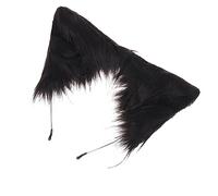 Gatuida Plush Animal Ear Headband with Metal Frame Comfortable Party Cosplay Festival Hairband for Women and Black