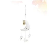Gatuida Plush Cloud and Moon Wind Chime Hanging with Soothing Music for Newborns and Soft Sensory Stroller Accessory for Boys and Easy to Attach and Stimulate Hearing and Touch