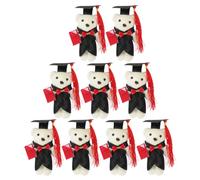 Gatuida Plush Graduation Bears, 9pcs Mini Grad Stuffed Animals Small Bear Fluffy Soft Congratulation Bouquet Decoration with Academic Details Graduation Gifts for Her/Him