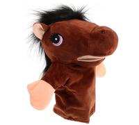 Gatuida Plush Horse Hand Puppet with Movable Mouth for Animal Storytelling Puppet for Preschool Teaching and Imaginative Play Soft Plush Farm for Interactive Family Bonding