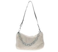 Gatuida Plush Shoulder Bag for Women Winter Messenger Handbag Soft Armpit Bag with Chain Strap Stylish Purse for Mobile Cosmetics Cards and Keys Her