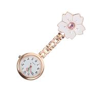 Gatuida Pocket Watch Hanging Clip-On Pocket Watch Flower Shape Clip-On Design for Nurses Medical Professionals Students Teachers Elderly Timing Gift
