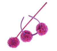 Gatuida Pom Pom Headband and Fairy Wand Set for Women and Adults Multifunctional Celebration Hair Accessory and Performance Prop Easy to Match Costume Headwear for Birthday and Halloween