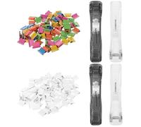 Gatuida Portable Binder Clip Dispenser with Compact Clamp Structure and Reusable Metal Refill Clips for Neat Binding of Paperwork in School and Office Desks