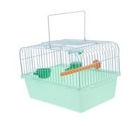 Gatuida Portable Birdcage Small Bird Cages for Parakeets Bird Cages for Cockatiels Outdoor Aviary Pet Mouse Cage Birdbaths Parrot Double Cage Birdcages Bird Travel Carrier Light Green Iron