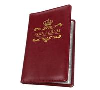 Gatuida Portable Coin Collection Album Black Crown Commemorative Coin Book for Tokens Medallions Badges Stamps Storage and Display Organizer for Collectors