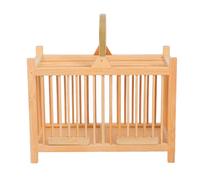 Gatuida Portable Cricket Cage: Wooden Frame Hamster Nesting Cage Outdoor Carrier With Handle For Small Pets Cricket Insect Transport