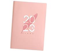 Gatuida Portable English Planner Notebook Pink Daily Planning Handbook Management Notepad for Students Office Staff and Teachers