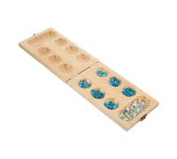 Gatuida Portable Folding Mancala Board Game with Lock Educational Bead for Adults Space Saving Travel Friendly Strategy Game Enhancing Memory and Cognition Random Color