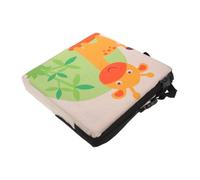 Gatuida Portable Giraffe Cartoon Dining Chair Pad for Breathable Printed Linen Booster Seat with Non-Slip Straps Lightweight Clean Height Cushion for Eating and Learning