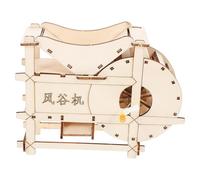 Gatuida Portable Manual Threshing Machine DIY Model Educational Agricultural Science Kit for Creative Hands Learning and Farming Invention Plaything