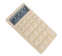Gatuida Portable Mini Handheld Calculator White 12-Digit Battery Operated Small Basic Calculator for Office Desk Accessories and School Students