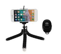Gatuida Portable Phone Camera Tripod Stand Flexible 8-leg Mini Tripod Clamp and Remote for Photography Universal Compatibility for Smartphones and Dslrs Black