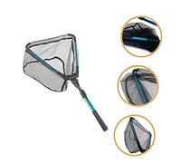 Gatuida Portable Retractable Fishing Net Large Aluminum Alloy Frame Handheld Basket with Braided Wear Resistant Mesh for Saltwater Sea River Lake Angling and Outdoor Fishing Gear