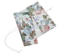 Gatuida Portable Rose Pattern Fabric Book Cover for Students and Office Protective School Stationery Sleeve Handmade Soft Book Jacket for Home Decor and Notebook Protection