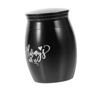 Gatuida Portable Stainless Steel Pet Cremation Urn for Cat and Dog Ashes Lightweight Durable Memorial Keepsake Holder with Smooth Craftsmanship Corrosion Resistant Black Finish for