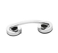 Gatuida Portable Suction Shower Handle with No Installation Reusable Suction Grab Rail for Bathroom Bathtub Safety Assist Smooth Silver Glass Door Pull for Home and Office