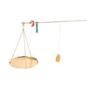 Gatuida Portable Vintage Copper Weighing Scale for Medicinal Materials and Kitchen Use Accurate Traditional Chinese for Cooking Baking Small Business Travel Friendly Compact Design