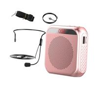 Gatuida Portable Voice Amplifier Small Microphone with LED Display Rechargeable Battery Compact Wireless Speaker for Teachers and Tour Guides Classroom Training Use Rose Gold Premium