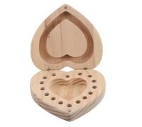 Gatuida Portable Wooden Essential Oil Holder Heart-Shaped Solid Wood Storage Box for Aromatherapy Bottles at Home and The Go
