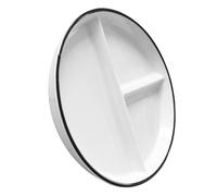 Gatuida Portion Plate Enamel Feeding Serving Dishes Divided Plates for Adults Dinner Dividers Separated Dessert Holiday Serving Platter Porcelain Plates Salad Ceramics White